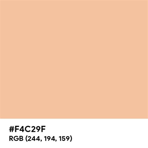 Almond Cream Pantone Color Hex Code Is F4c29f