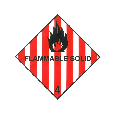 Class Flammable Solid Hazard Labels Mm X Mm Air Sea