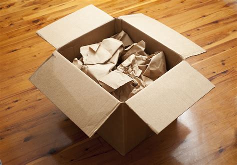 Open cardboard box with brown paper-9439 | Stockarch Free Stock Photos