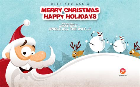 Merry Christmas Happy Holidays Wallpapers Hd Wallpapers Id 11974