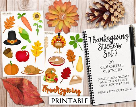 Printable Thanksgiving Stickers