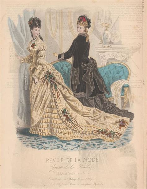 Revue De La Mode 1875 Эдвардианская мода Модные стили Викторианская