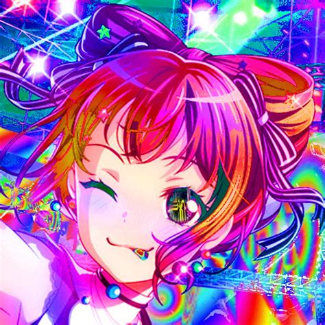 I Make Edits — Tae Hanazono Rainbowcore Icons In 2020 Aesthetic Anime Cybergoth Rainbow