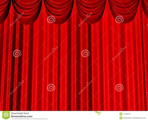 Reds Beautiful Curtains Stock Illustration Illustration