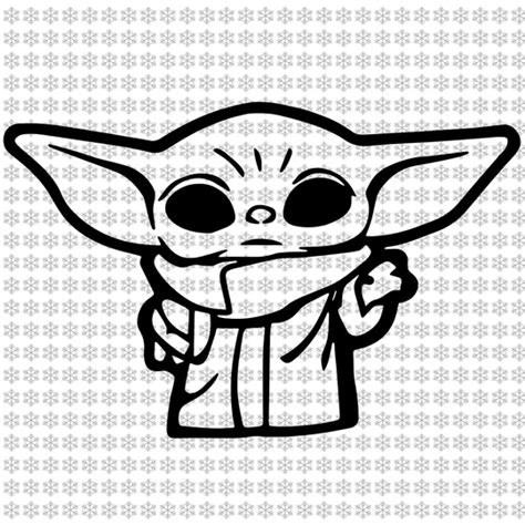 Baby Yoda Svg Baby Yoda Vector Baby Yoda Digital File Star Wars Svg