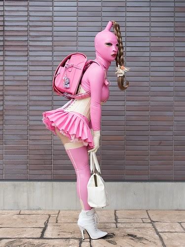 Pink Rubber Latex Clothing With Pink Randoseru In Public Flickr