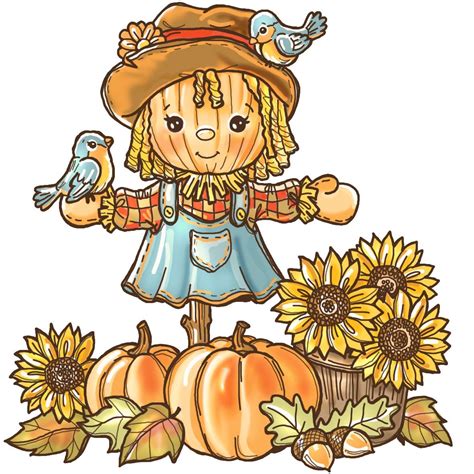 Adorable scarecrow girl High resolution. | Scarecrow drawing, Thanksgiving drawings, Scarecrow