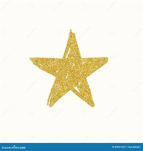 Gold Glitter Star Stock Vector Illustration Of Bright 85041522