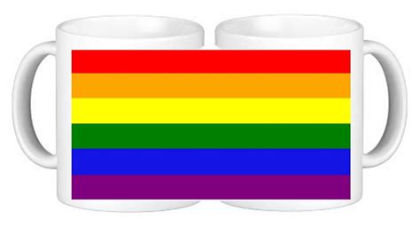 Rainbow Pride Rainbow Lgbtq Ceramic Coffee Mug Etsy