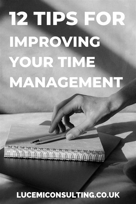 12 Easy Tips To Improve Your Time Management Skills Lucemi Consulting