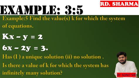 56 kx y 2 6x 2y 3 find the value of k for which system of equation