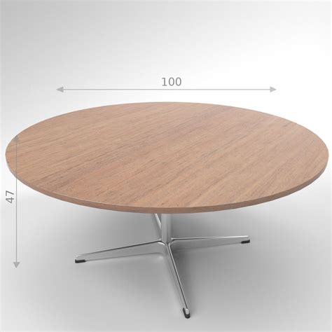 Fritz Hansen Swan Coffee Table A203 Walnut 3d Model 5 Blend Fbx