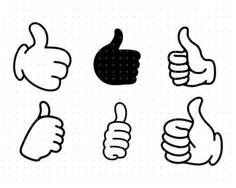Vector File Svg File Thumbs Up Cutting Files Art Images Jpeg Dxf