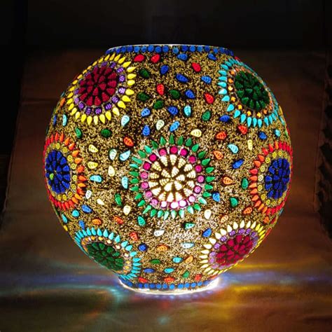 India Meets India Glass Mosaic Lamp Turkish Table Lamp Etsy UK