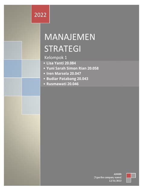 Konsep Dasar Manajemen Strategik Pdf