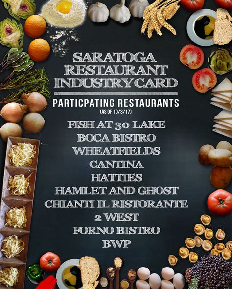 Saratoga Restaurant Industry Card