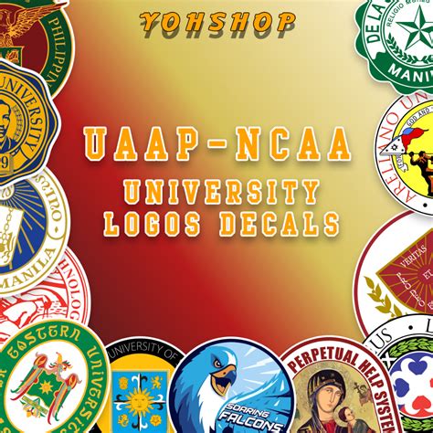 University Logos Uaap Ncaa Logo Stickers Decals Waterproof Tumbler