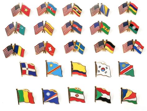 International Flag Lapel Pins I Love Dc Ts