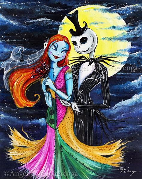 Canvas 8x 10 11x 14 Jack And Etsy Canvas Giclee Jack And Sally