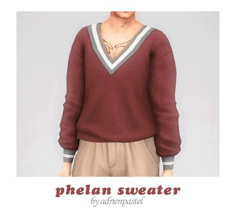 Adrienpastel — 📑 Phelan Sweater · Base Game Compatible Male Teen