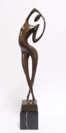 Brons Beeld Van Abstracte Naakte Vrouw Abstract Modern Bronzen