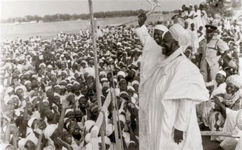 Ahmadu Bello The Sardauna Of Sokoto Addresses A Crowd Of Supporters