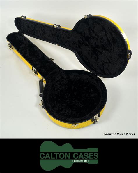 Calton Cases Bluegrass Resonator Banjo Flight Case Yellow Granite B