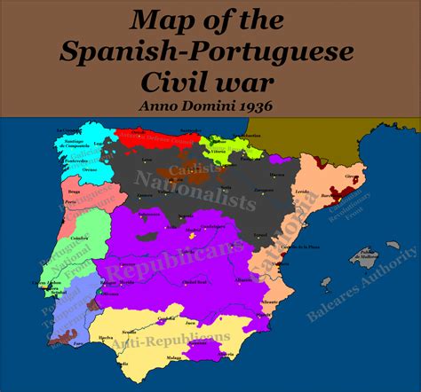 Spanish Portuguese Civil War Imaginarymaps
