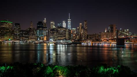 Manhattan Skyline New York Panorama Hd Wallpaper