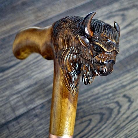 Buffallo Canes Walking Sticks Wood Reeds Cane Wooden Hand Carved