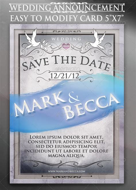 21 Wedding Announcement Templates Free Sample Example Format Download
