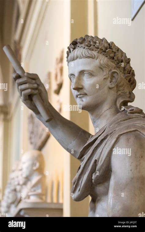 Rome Italy Seated Statue Of Roman Emperor Tiberius 1st Century Ad