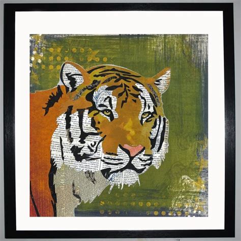 Tiger Collage By Clare Thompson The Art Guys