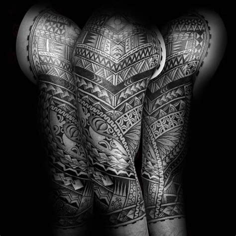 50 Polynesian Half Sleeve Tattoo Designs For Men Tribal