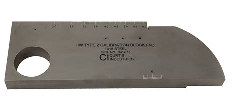 Sound path angle sc sensitivity step wedge calibration block. IIW TYPE 2 BLOCK - Curtis Industries
