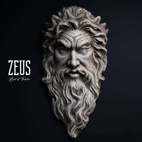 Zeus Sculpture God Of Thunder Wall Art Zeus Figure Etsy