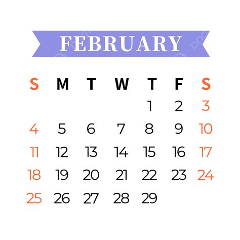 Februari 2024 Kalender Kalender Meja Gaya Ungu Sederhana Vektor 2024