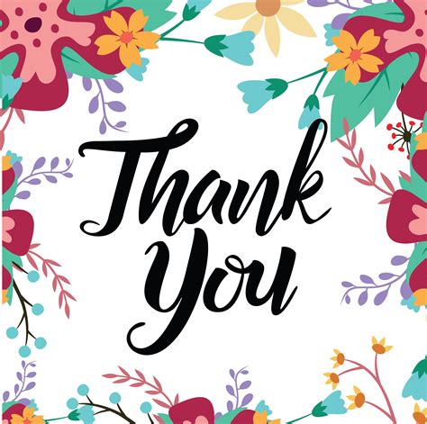 Premium Vector Thank You Card Floral Design Thank You Cards Thank