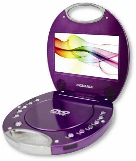 Sylvania 7 Portable Dvd Player With Chrome Handle Purple Walmart