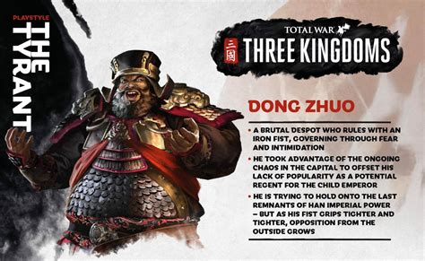 Total War Three Kingdoms Warlord Legends Dong Zhuo Total War