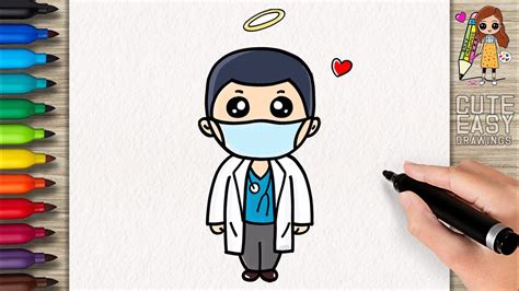 How To Draw A Cute Doctor Cute Easy Drawings Youtube