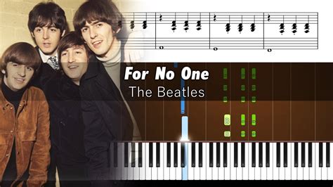 The Beatles For No One Accurate Piano Tutorial Sheets Youtube