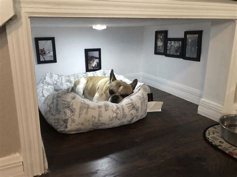 This Man Made A Whole Bedroom Under The Stairs For His Dog Great Use