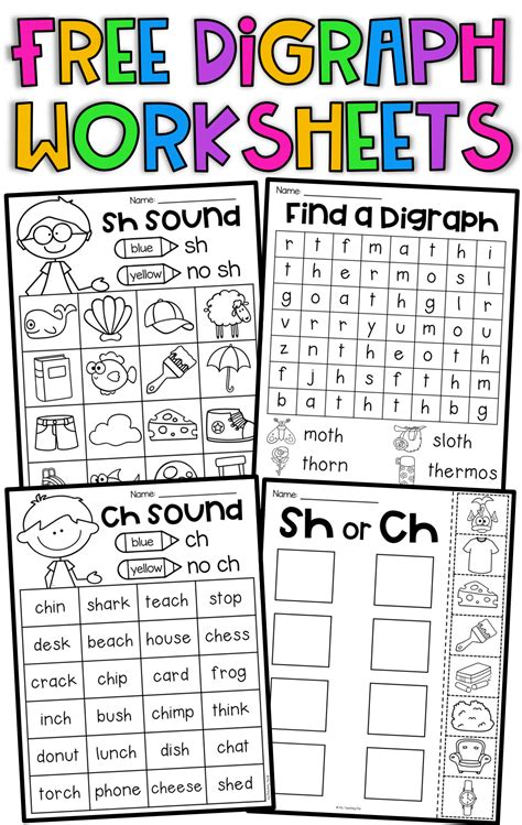 Free Ch Sh Th Digraph Worksheets Your Students Will Have So Much Fun
