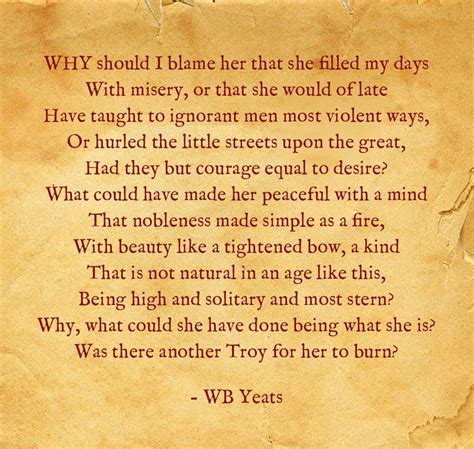 One Of My Favorite Poems No Second Troy By William Butler Yeats