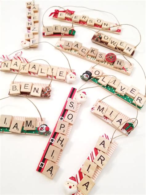 Scrabble Christmas Ornament With Name T For Kids Personalized