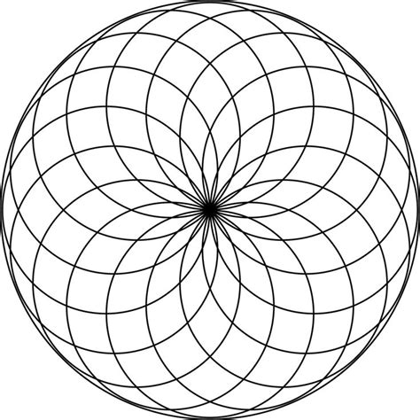 Circular Rosette With 16 Petals In A Circle It Is Made By Rotating