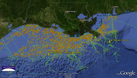 Gulf Oil Rig Map