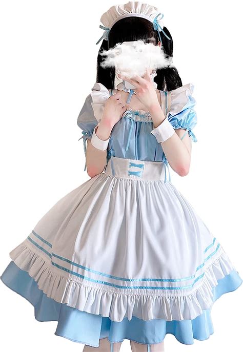 Buy Lisanek Maid Outfit Anime Cosplay Lolita Maid Dress French Maid
