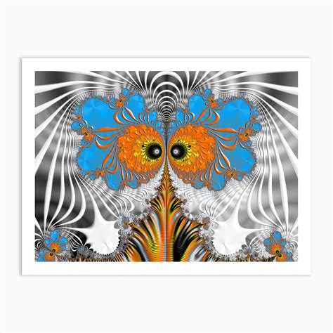 Fractal Owl Art Print By Psyched Vision Fy